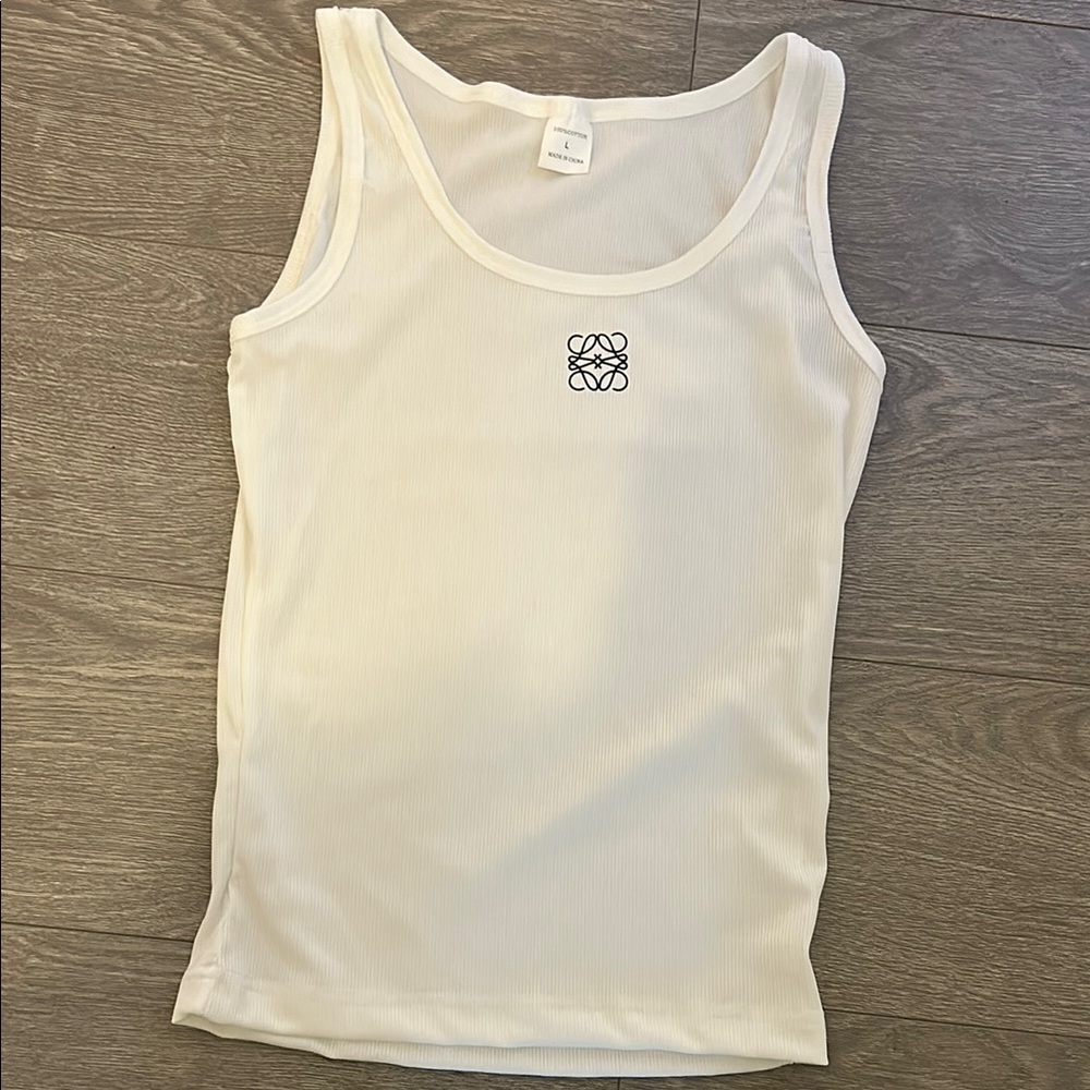 White Tank Top with Logo